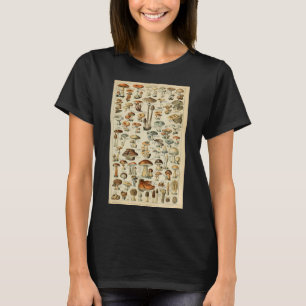 T-shirt Illustration scientifique botanique des champignon