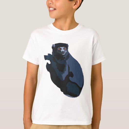 T-shirt Illustration Sifaka Perriers Rare Madagascar Lemur (Devant)