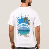 T-Shirt Illustration Splash Plage Été (Dos)