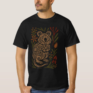 T-shirt Illustration Tribale de Quokka Sauvage