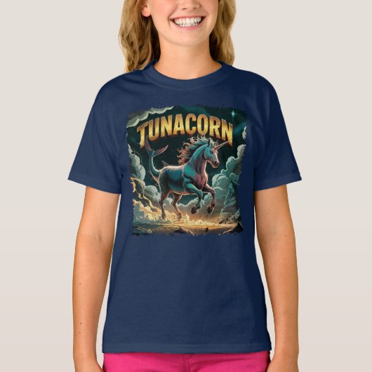 T-shirt Illustration Tunacorn Combo Créature Drôle (Devant)