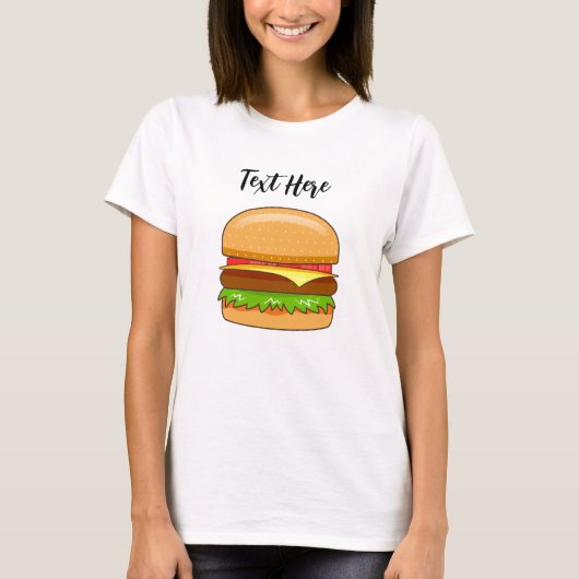 T-shirt Illustration vectorielle de Burger (Devant)
