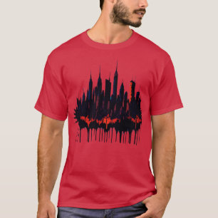 T-shirt illustration vectorielle de l'horizon de New York