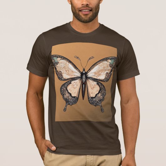 T-shirt Illustration vectorielle de T-shirt, papillon mini (Devant)