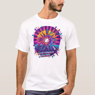 T-shirt Illustration vectorielle rétro Padel Synthwave
