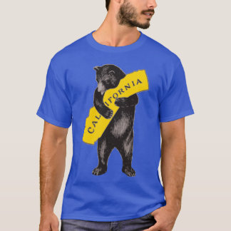 T-shirt Illustration vintage de câlin d'ours de Californie