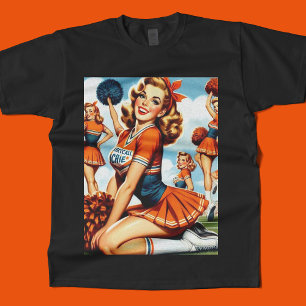 T-shirt Illustration vintage de Cheerleaders