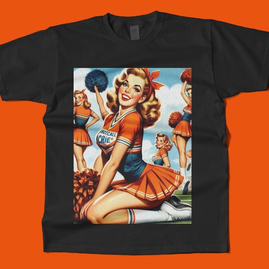 T-shirt Illustration vintage de Cheerleaders