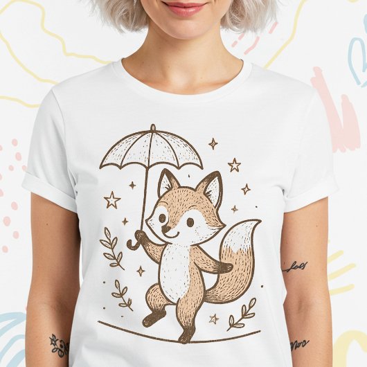 T-shirt Illustration Vintage de Fox