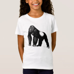 T-Shirt Illustration vintage de gorille de Silverback,