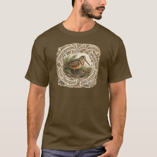 T-shirt Illustration vintage de la bécasse d'Amérique