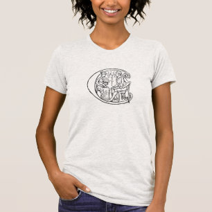 T-shirt Illustration vintage de la lettre c