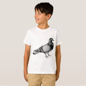 T-shirt Illustration vintage de Pigeon (Devant entier)