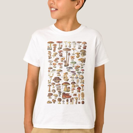 T-shirt Illustration vintage des champignons (Devant)