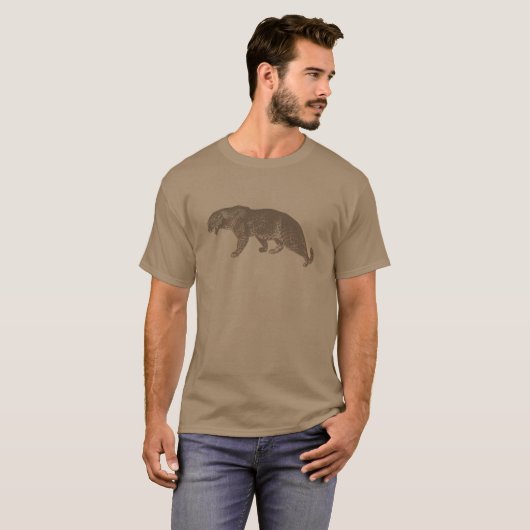 T-shirt Illustration vintage du léopard (Devant entier)
