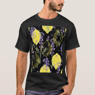 T-shirt Illustration Vintage Lavande Florale Lemons