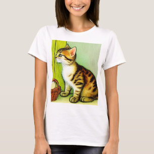 T-shirt Illustration vintage Tabby Cat