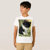 T-shirt Illustration vintage Tuxedo Kitten (Devant entier)
