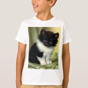 T-shirt Illustration vintage Tuxedo Kitten
