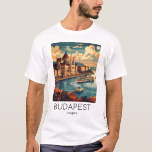 T-shirt Illustration Vintage voyage De Budapest - Hungar