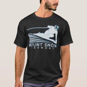 T-shirt Illustration VT Retro Ski Mount Snow Vintage