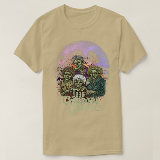 T-shirt Illustration Zombie d'Halloween des Gouls d'or (Design devant)