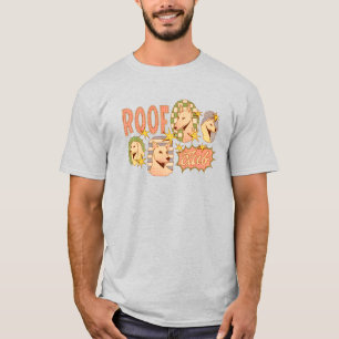T-shirt Illustrations de club de toit / chien