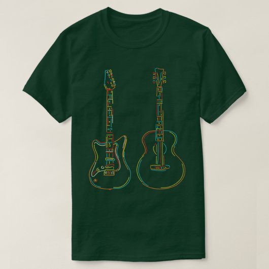 T-shirt Illustrations de Cool de vêtements pour guitare (Design devant)