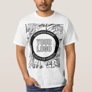 T-shirt Illustrations de ligne moderne et votre logo avec