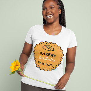 T-shirt Illustrations de pain de boulangerie Jaune