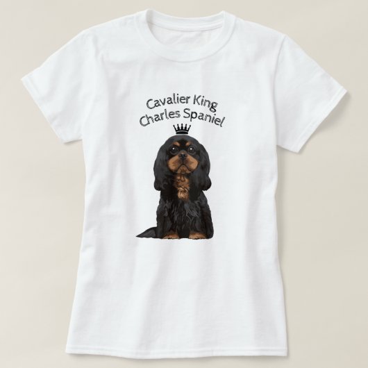 T-shirt illustré cavalier d'épagneul du Roi (Design devant)