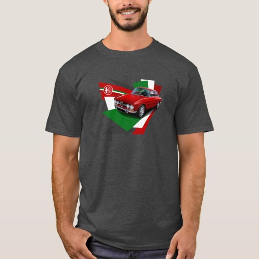 T-shirt illustré par GTV d'Alfa Romeo 1750 (Devant)