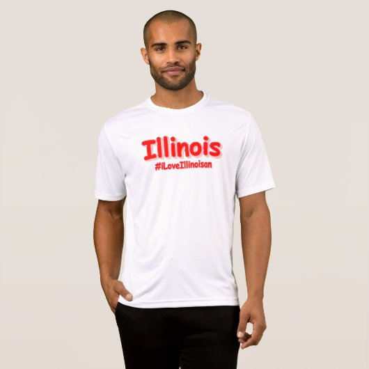 T-shirt "#iLoveIllinoisan " Conception sympa. Acheter main (Devant entier)
