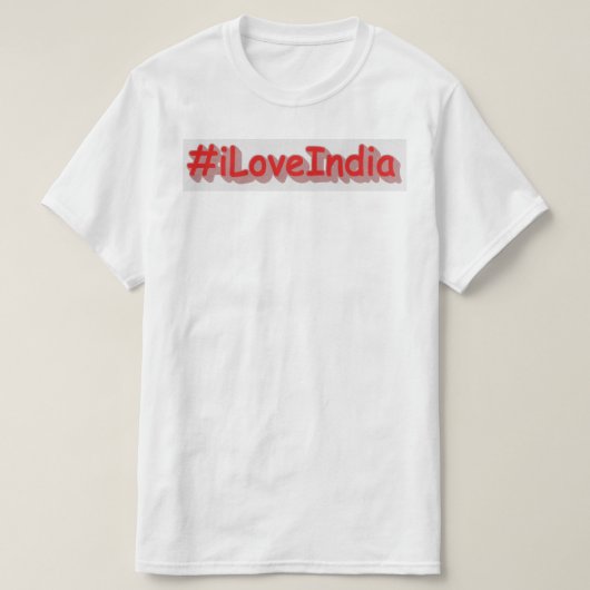 T-shirt "#iLoveIndia" Joli design. Commandez dès maintenan (Design devant)