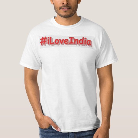 T-shirt "#iLoveIndia" Joli design. Commandez dès maintenan (Devant)