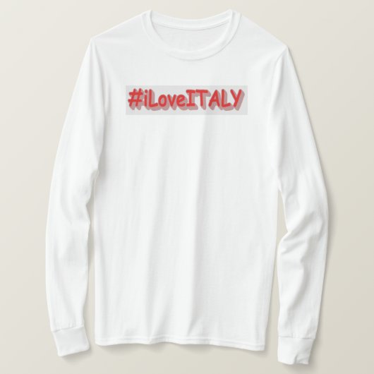 T-shirt "#iLoveITALY" Joli design. Commandez dès maintenan (Design devant)