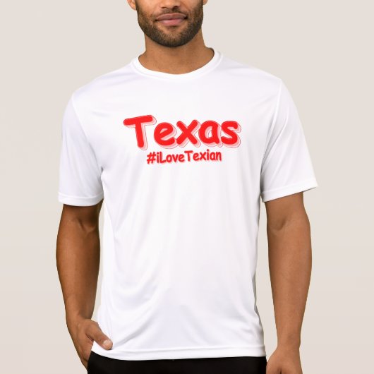 T-shirt "#iLoveTexian " Joli design. Acheter maintenant (Devant)