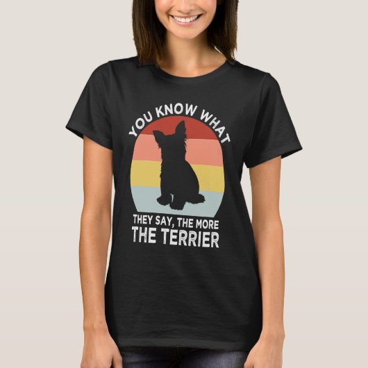 T-shirt Ils disent plus le Terrier Yorkshire Terrier H (Devant)
