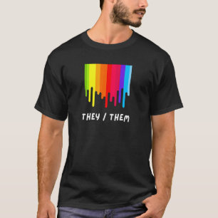 T-shirt Ils Les Pronononouns Non binaires Mois Gay pride L