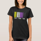 T-shirt Ils Leur Leur Code-Barre Non Binary Indicateur Age (Devant)