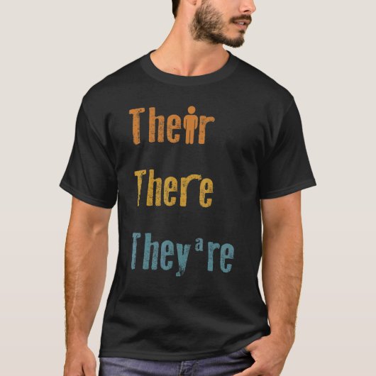 T-shirt Ils sont Anglais Enseignant Grammar Explan (Devant)