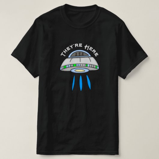 T-shirt Ils sont là pour l'invasion Alien de l'OVNI (Design devant)