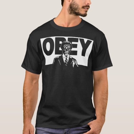 T-shirt Ils vivent Obey Alien (Devant)