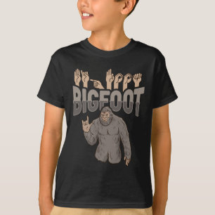 T-shirt ILY Bigfoot ASL Gesture mains sourdes Perte auditi