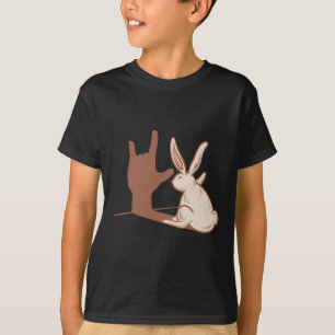 T-shirt ILY Rabbit ASL Geste MAIN Sourde Perte d'audition