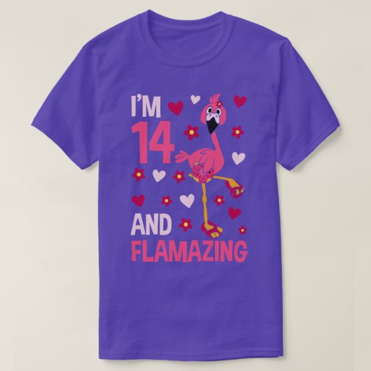 T-shirt Im 14 et Flamant rose flamand (Design devant)