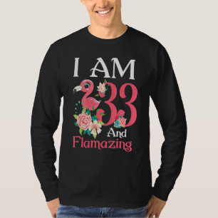 T-shirt Im 33 Et Flamazing Flamant rose 33e Anniversaire F