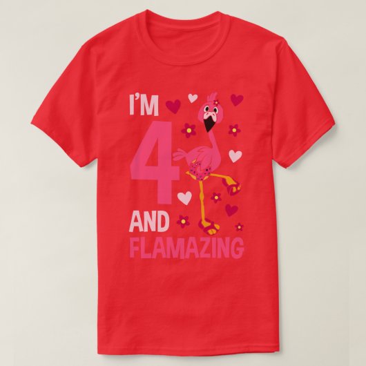 T-shirt Im 4 et Flamant rose flamand (Design devant)