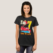 T-shirt I'm 7 Sound The Alarm Fire Truck Toy Birthday Part (Devant entier)