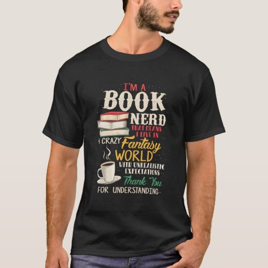 T-shirt I'M A Book Nerd Book Literature (Devant)